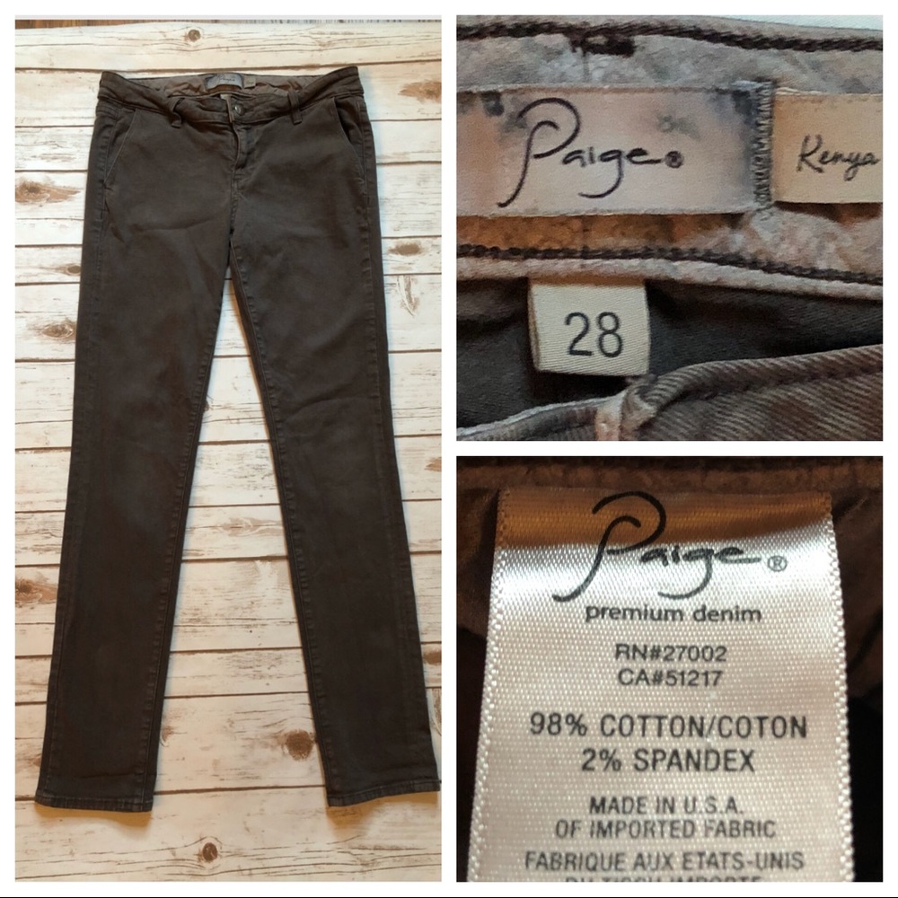Paige Brown Kenya Trouser Skinny Jeans Size 28